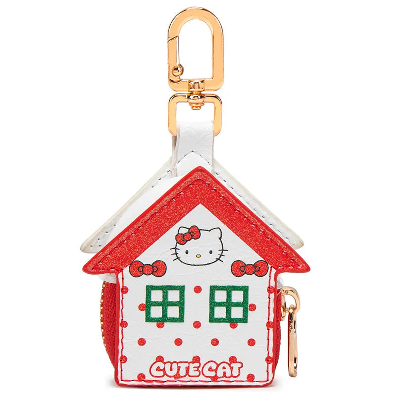 Cute Kitty Coin Purse Keychain, Mini Zipper Wallet, Kawaii Cat Face Pouch