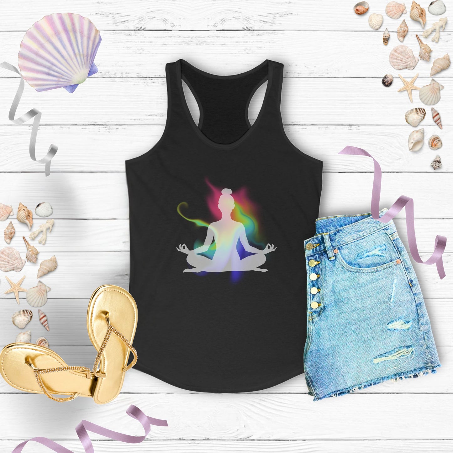 Meditation Racerback Tank - Style meets mindfulness. Wear your peace, Yoga Shirt, Comfy tank