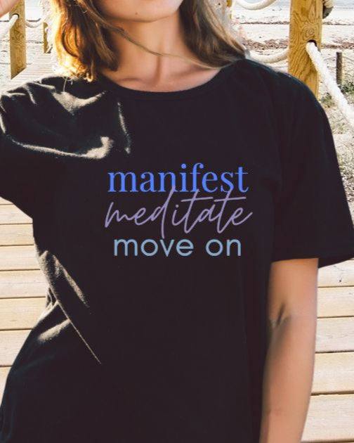 Manifest Meditate Move On Women's Softstyle Tee | Inspirational Quote Shirt, Wellness Gift, Motivational Apparel, Mindfulness Tee, [...]