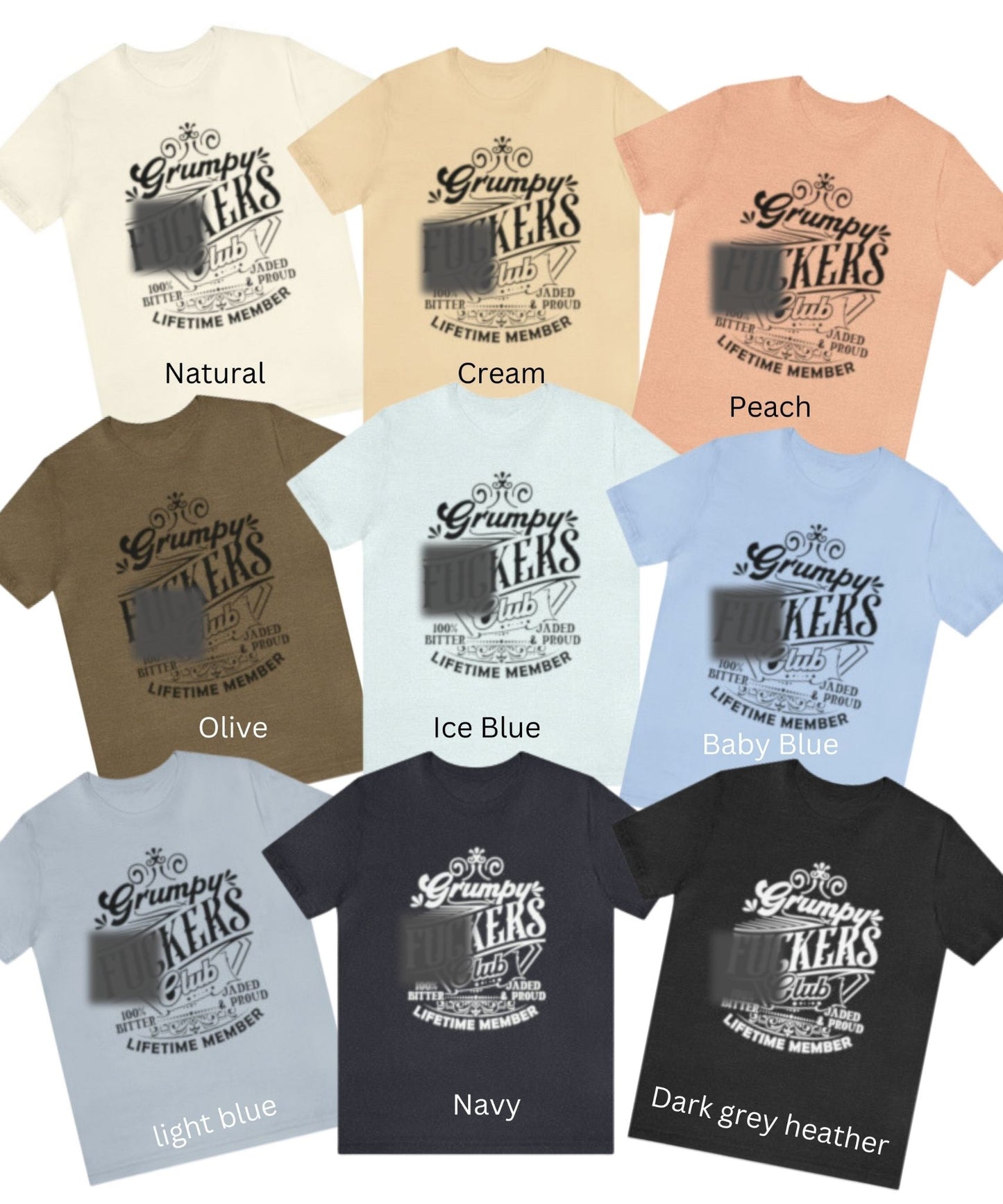 Grumpy F*ckers Club T-Shirt, Funny Shirts, Gift For Dad, Gift for Grampa, Dark Humor