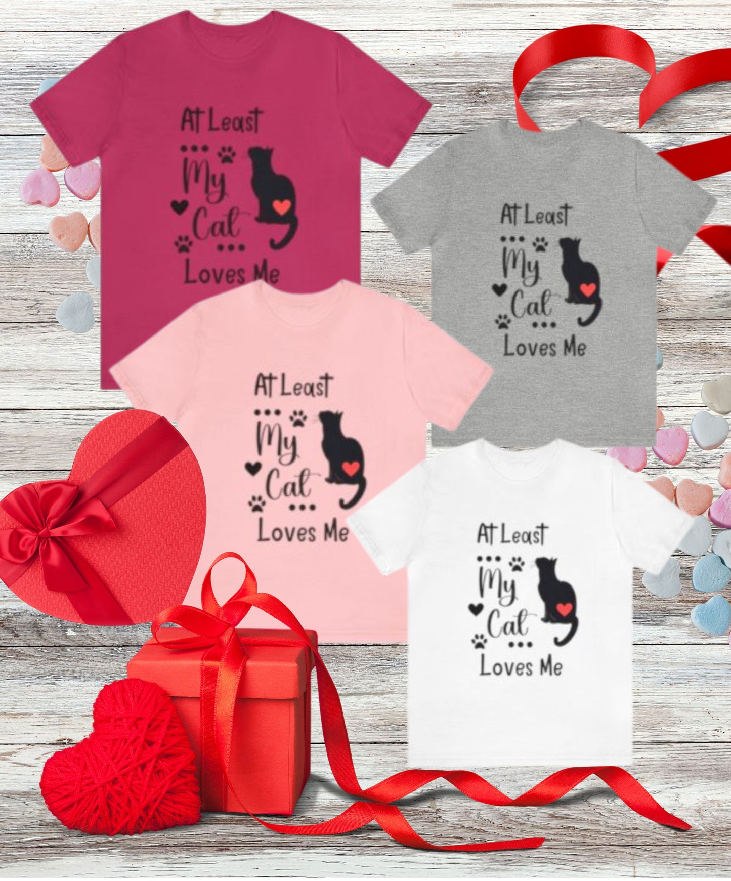 At Least My Cat Loves Me Valentine T-shirt, Funny Valentines Shirt, AntiValentine Shirt, Stupid Cupid