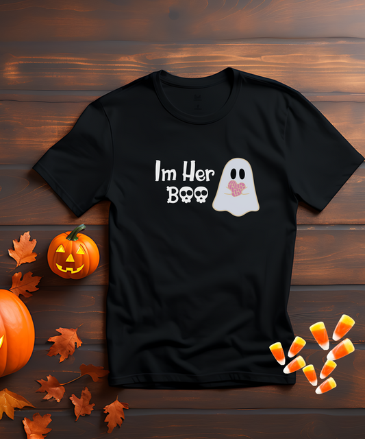 I'm Her Boo Couples T-Shirts, Halloween Shirts for Couples, Trick or Treat Shirts