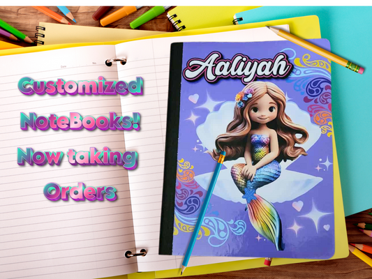 Personalized Custom Notebook – Add Any Name & Design | Kids Journal, Back to School Composition Book, Unique Gift for Girls & Boys