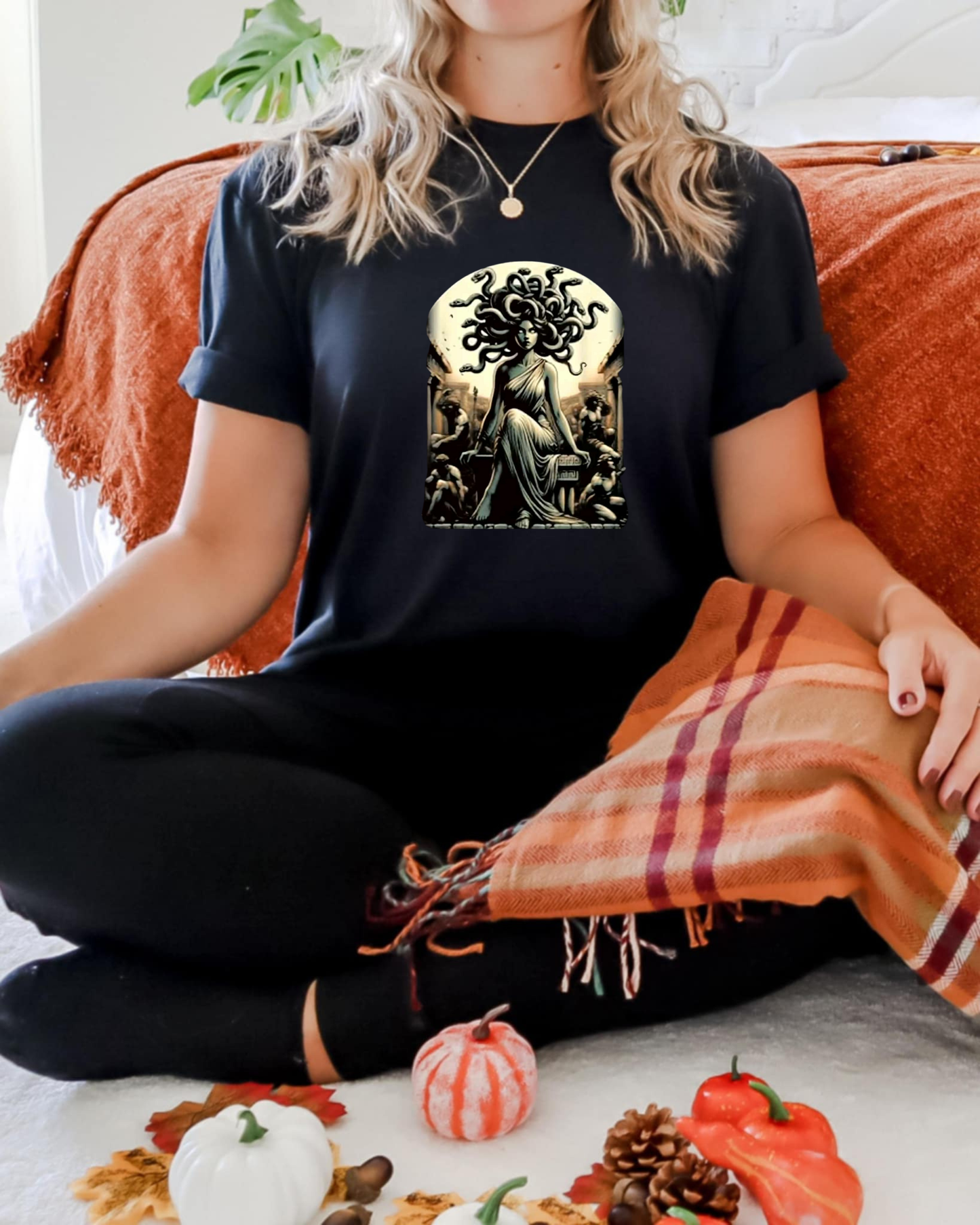 Stylish Mythology T-Shirt - Unisex Graphic Tee, Medusa Design, Dark Aesthetic Apparel, Gift for Mythology Fans, Casual Wear **FREE SHIPPING**