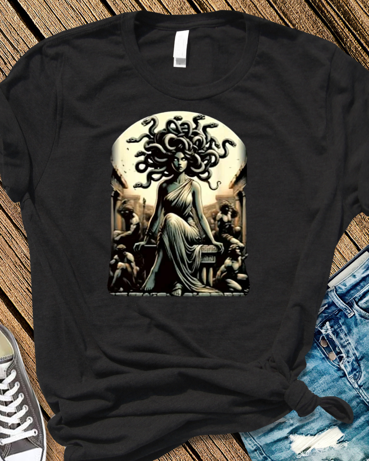 Stylish Mythology T-Shirt - Unisex Graphic Tee, Medusa Design, Dark Aesthetic Apparel, Gift for Mythology Fans, Casual Wear **FREE SHIPPING**