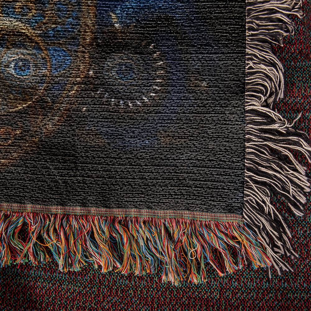 Evil Eye Woven Throw Blanket