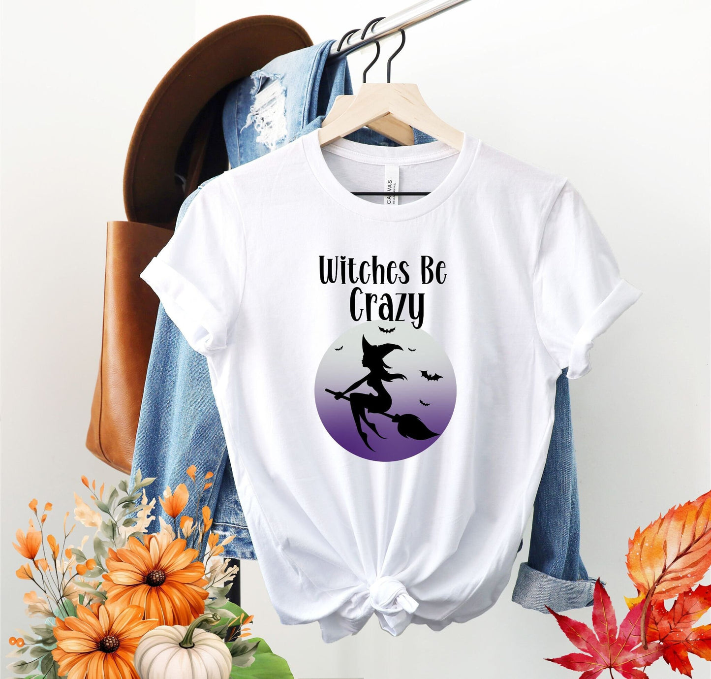 Witches Be Crazy Halloween T-shirt, Fall Tee, Halloween Spider T-Shirt