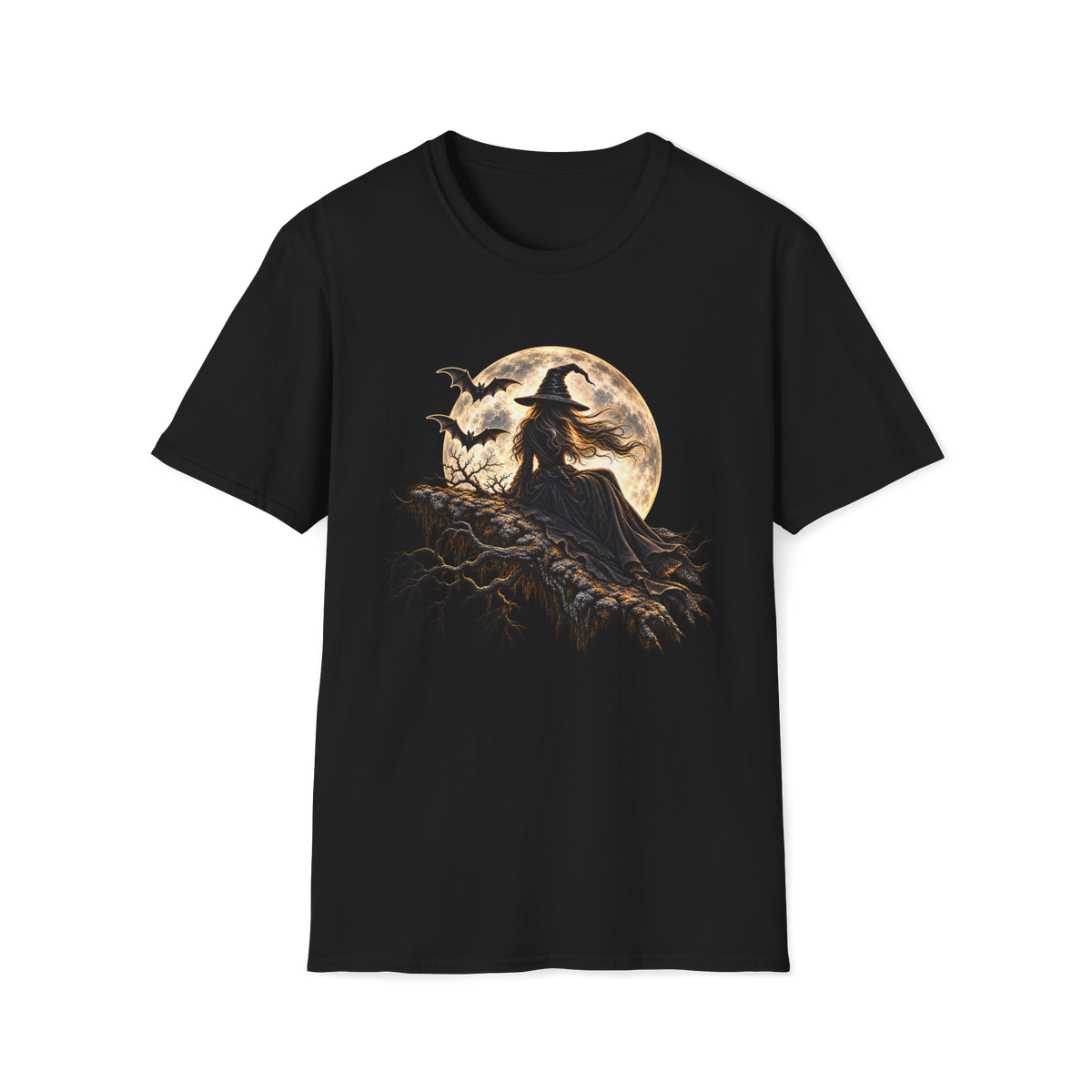Moonlit Witch Gildan 64000 T-Shirt - Black