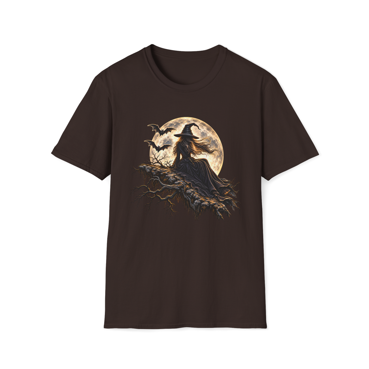 Moonlit Witch Gildan 64000 T-Shirt - Dark Chocolate