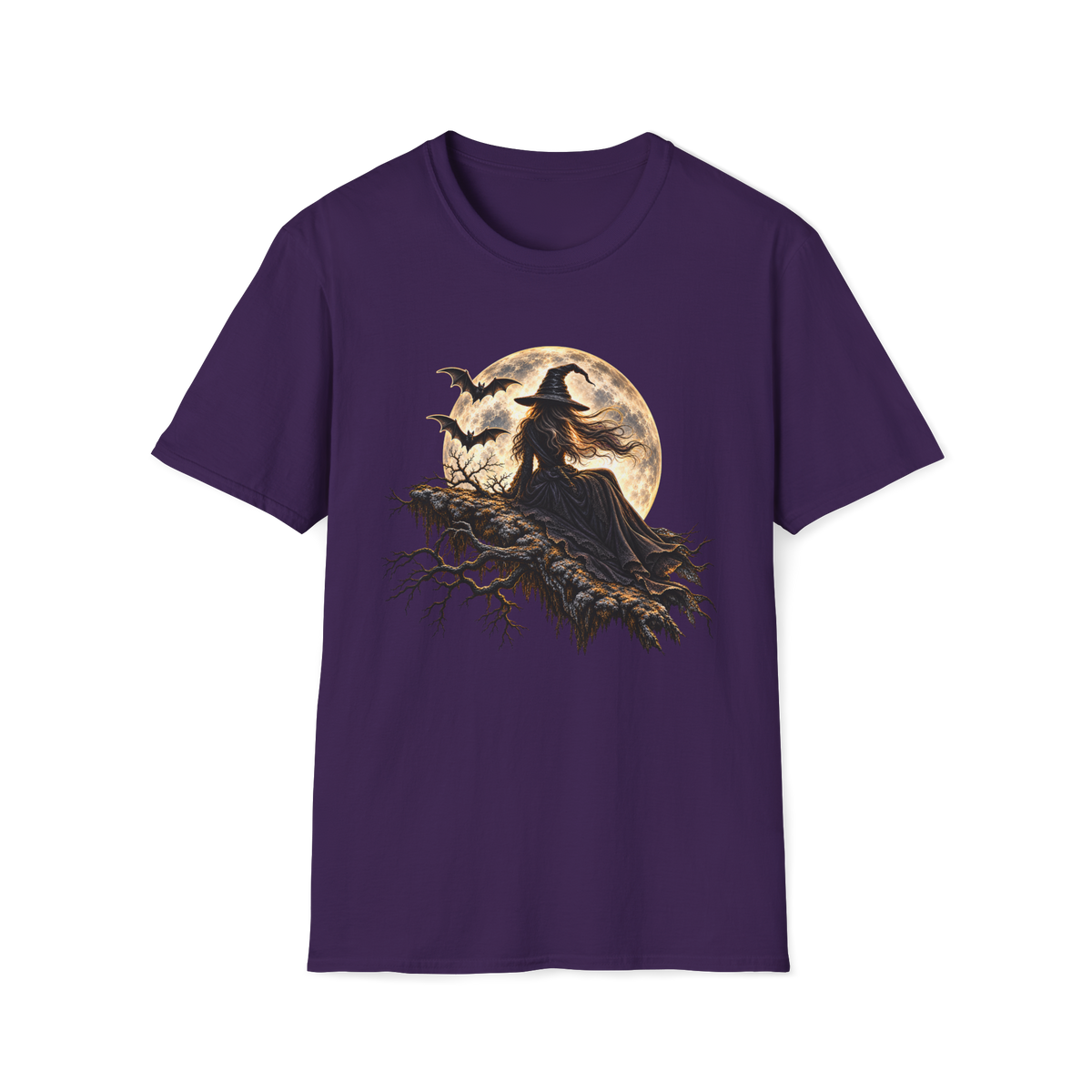 Moonlit Witch Gildan 64000 T-Shirt - Purple